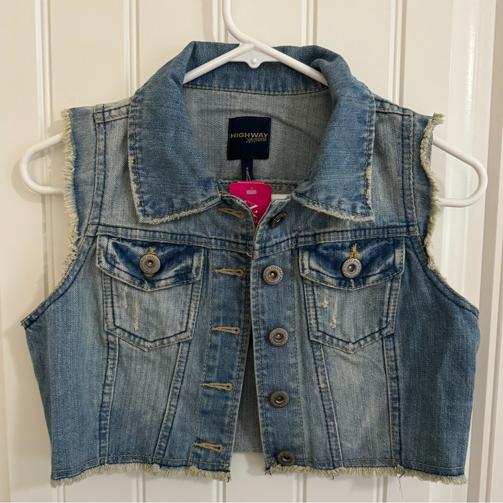 Denim cropped jacket new with tags from agaci